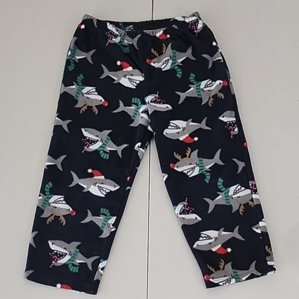 🎄Kids Christmas Shark Navy Blue Pajama Pants